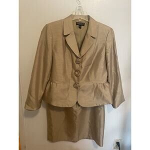 John Meyer Collection Women's Suit 2 Piece Jacket Skirt Set Size 14